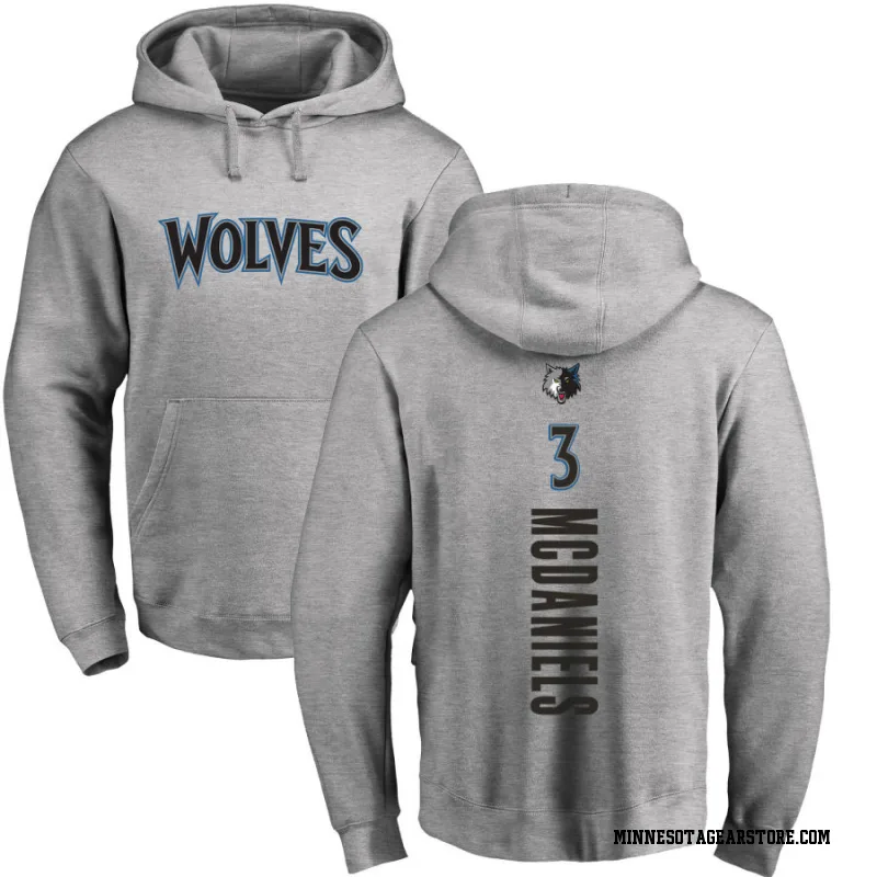 Youth Jaden McDaniels Minnesota Timberwolves Ash Backer Pullover Hoodie