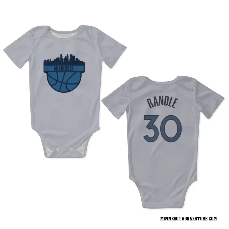 White Minnesota Timberwolves  Julius Randle  Newborn & Infant Bodysuit